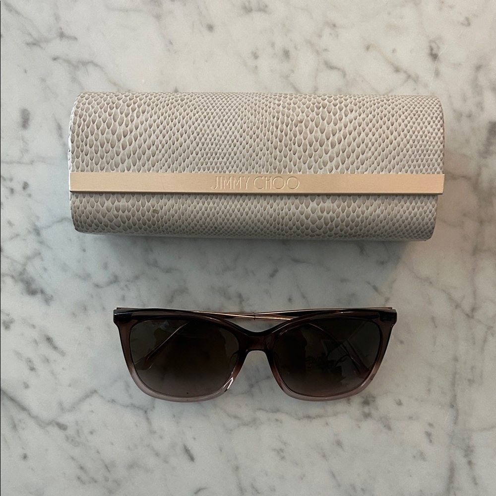 Jimmy Choo Nerea Black and Brown Sunglasses - Picture 2 of 6